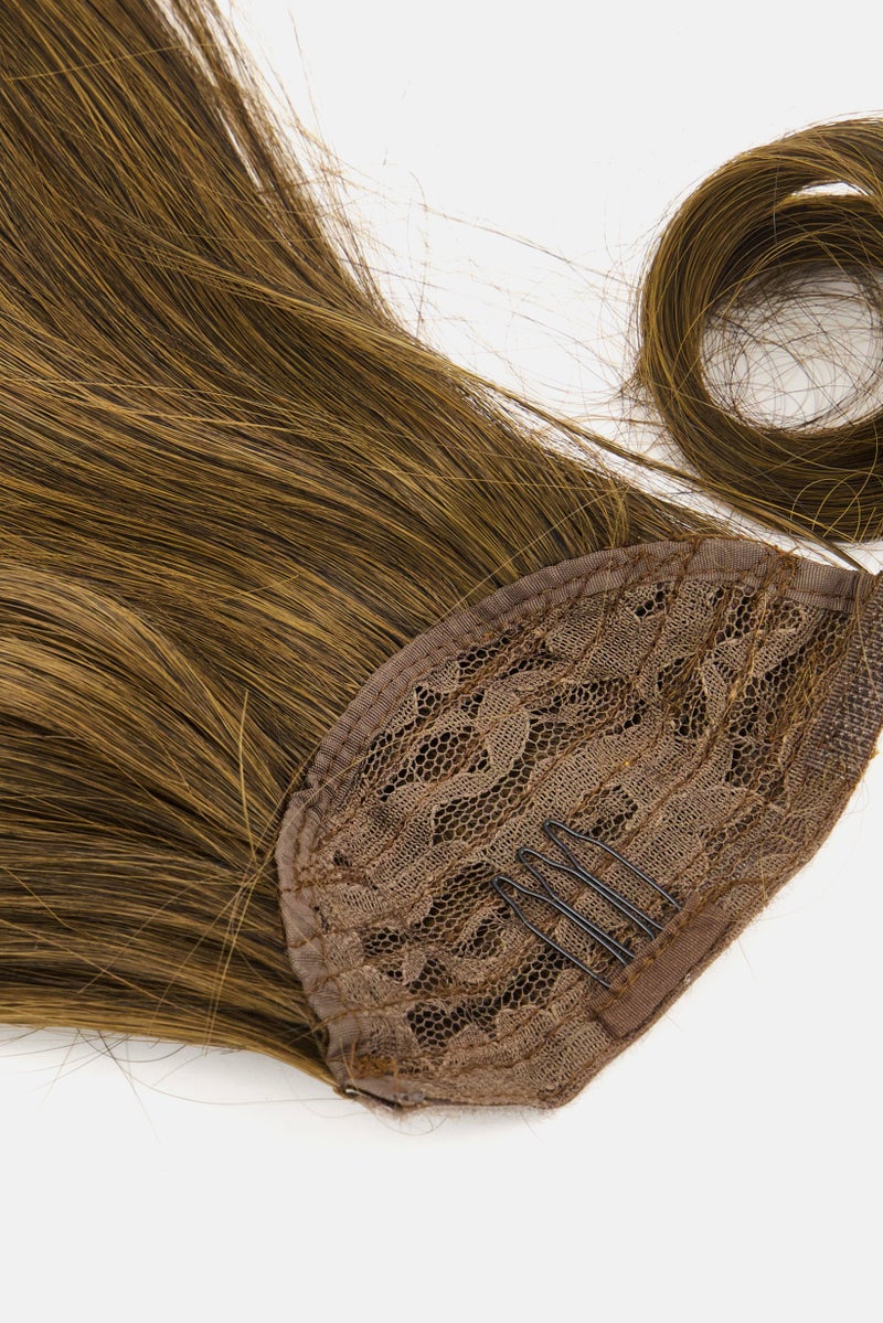 Hershesons Invisible Straight Ponytail Clip In Hair Extension, Copper Brown - Image 3
